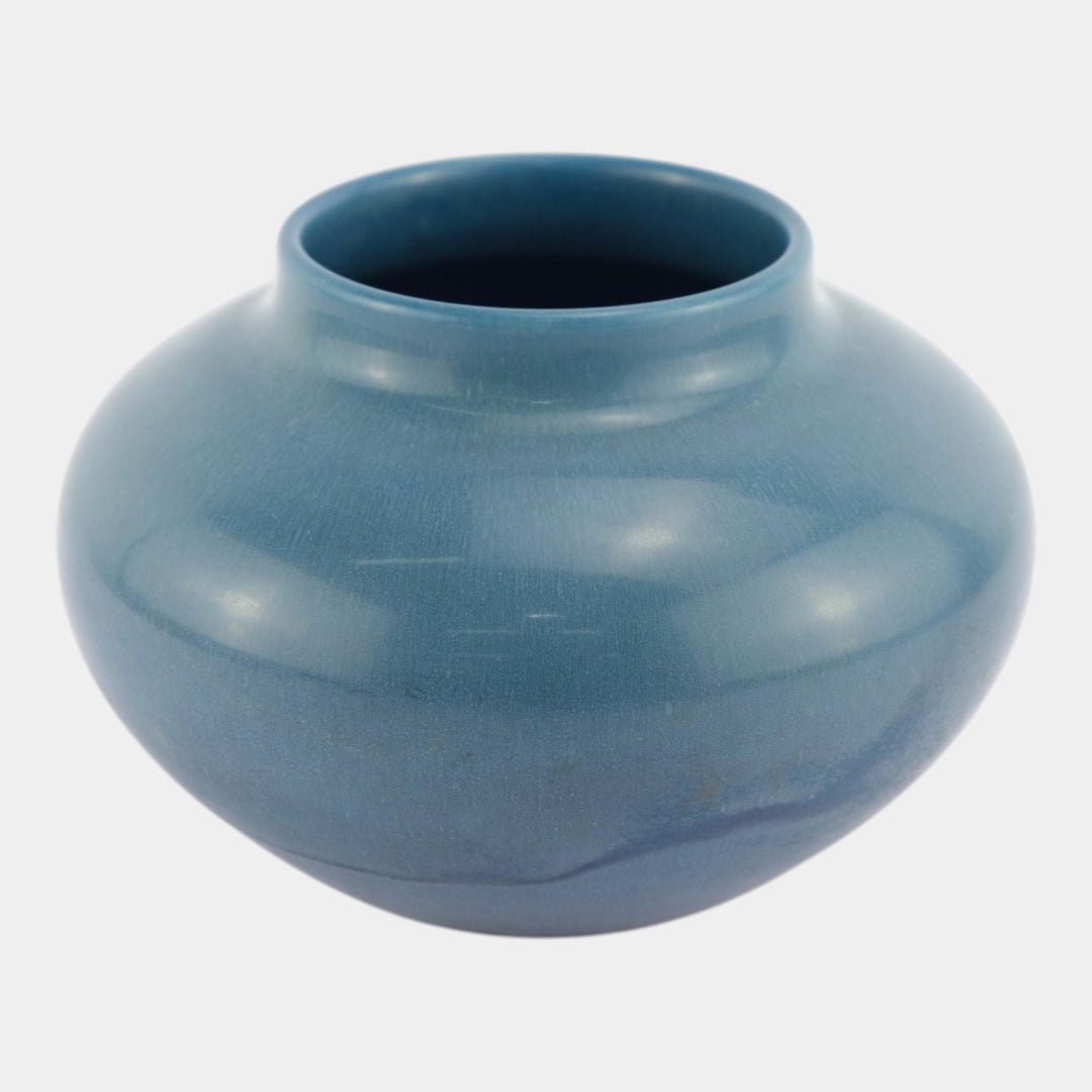 Rookwood 1925 Vintage Arts And Crafts Pottery Blue Ceramic Vase 1929 - Just Art Pottery