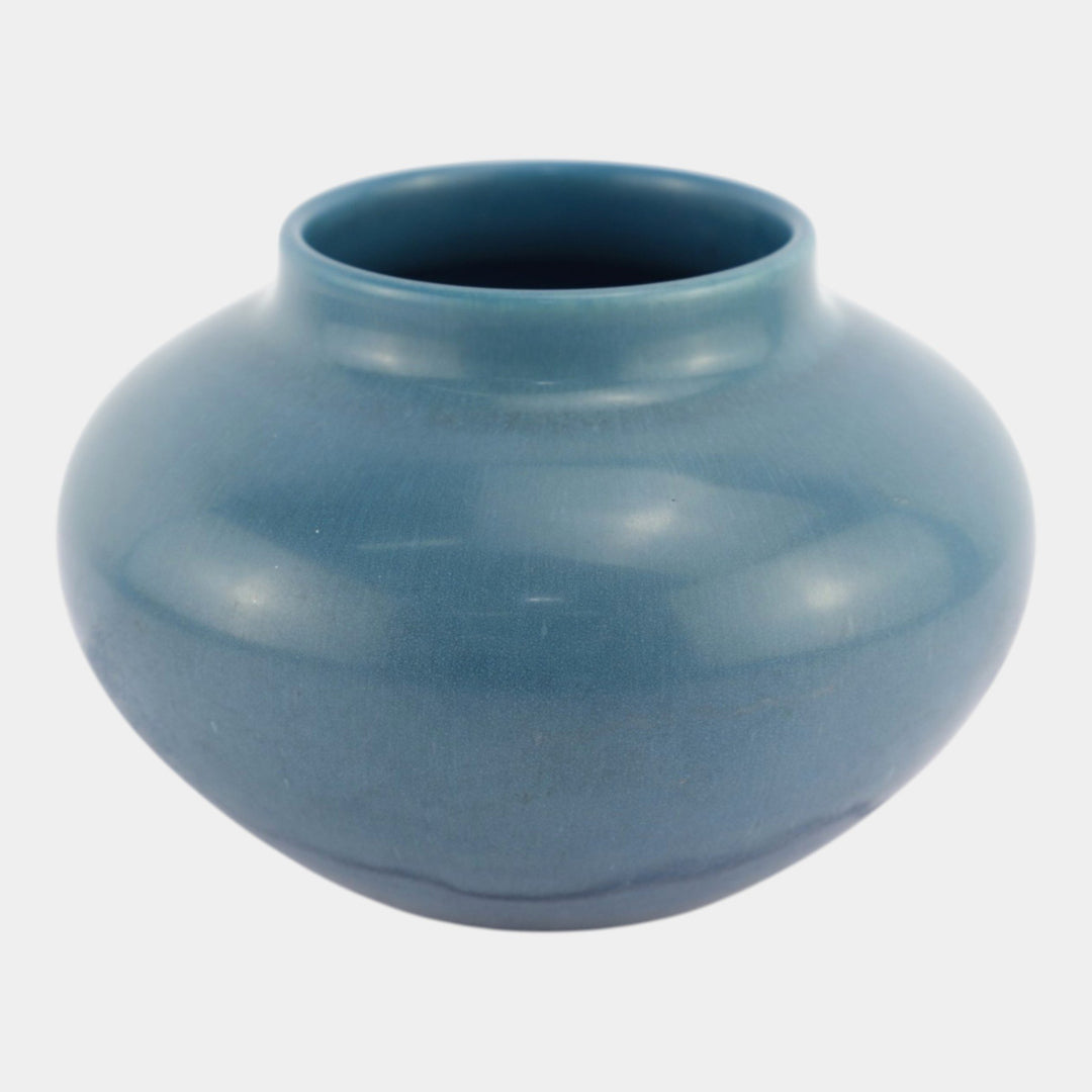 Rookwood 1925 Vintage Arts And Crafts Pottery Blue Ceramic Vase 1929 - Just Art Pottery