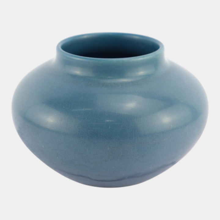 Rookwood 1925 Vintage Arts And Crafts Pottery Blue Ceramic Vase 1929 - Just Art Pottery