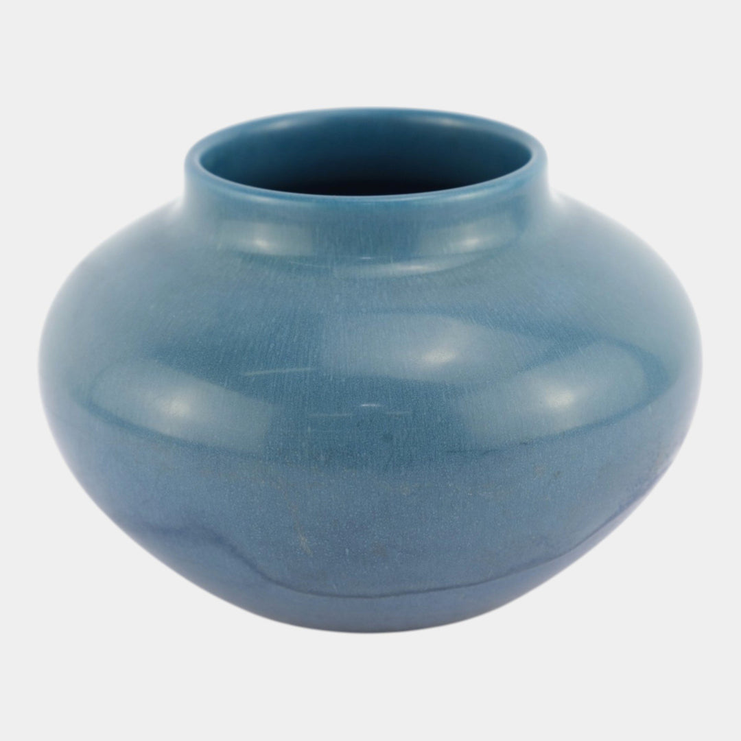 Rookwood 1925 Vintage Arts And Crafts Pottery Blue Ceramic Vase 1929 - Just Art Pottery