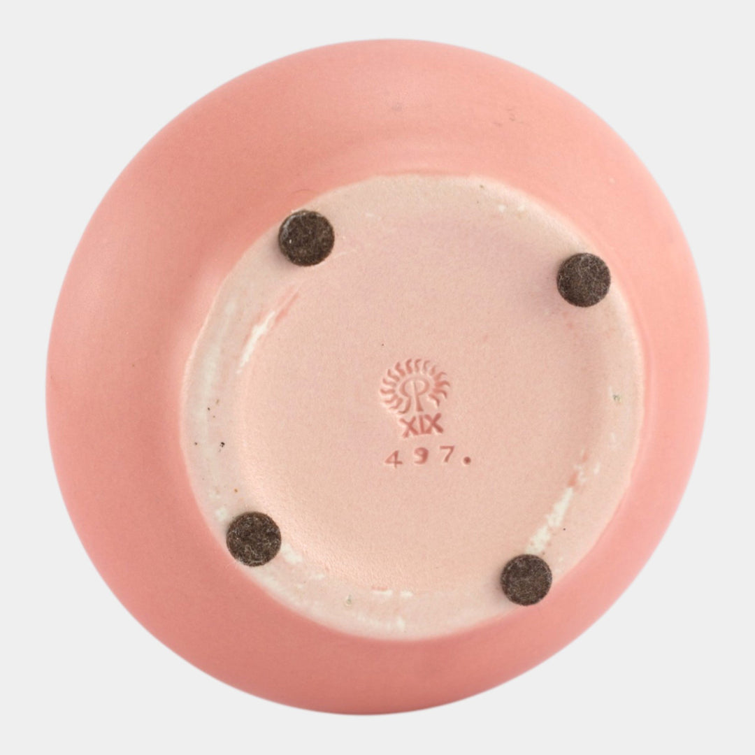 Rookwood 1919 Vintage Art Deco Pottery Pink Ceramic Vase 497 - Just Art Pottery