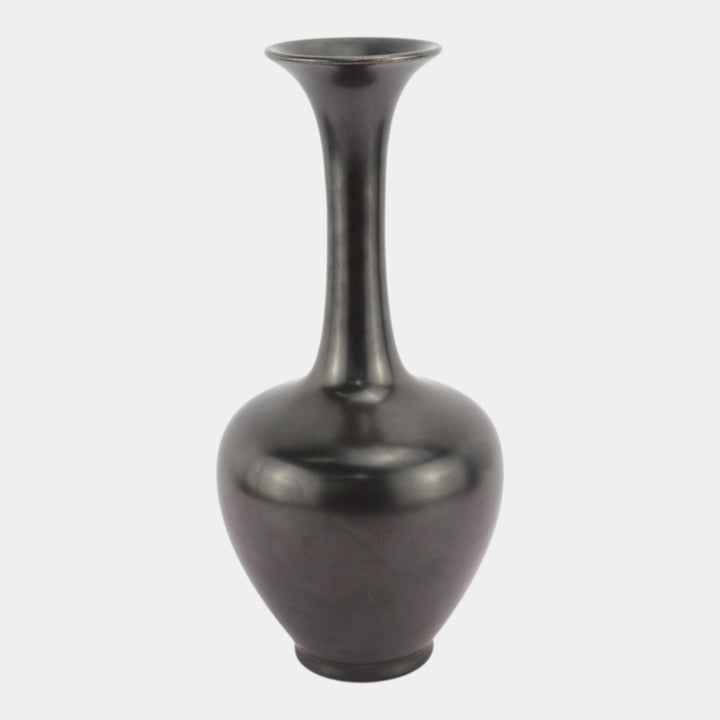 Rookwood 1950s Mid Century Modern Pottery Black Ceramic Bud Vase 778 - Just Art Pottery