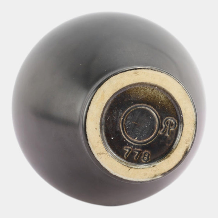 Rookwood 1950s Mid Century Modern Pottery Black Ceramic Bud Vase 778 - Just Art Pottery