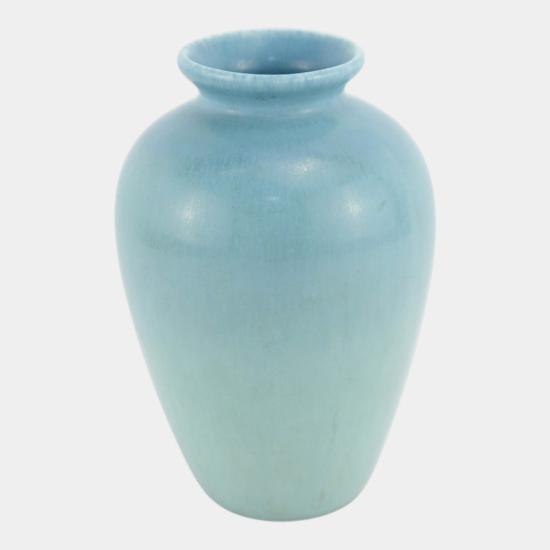 Rookwood 1921 Vintage Art Pottery Mottled Blue Ceramic Vase 605 - Just Art Pottery