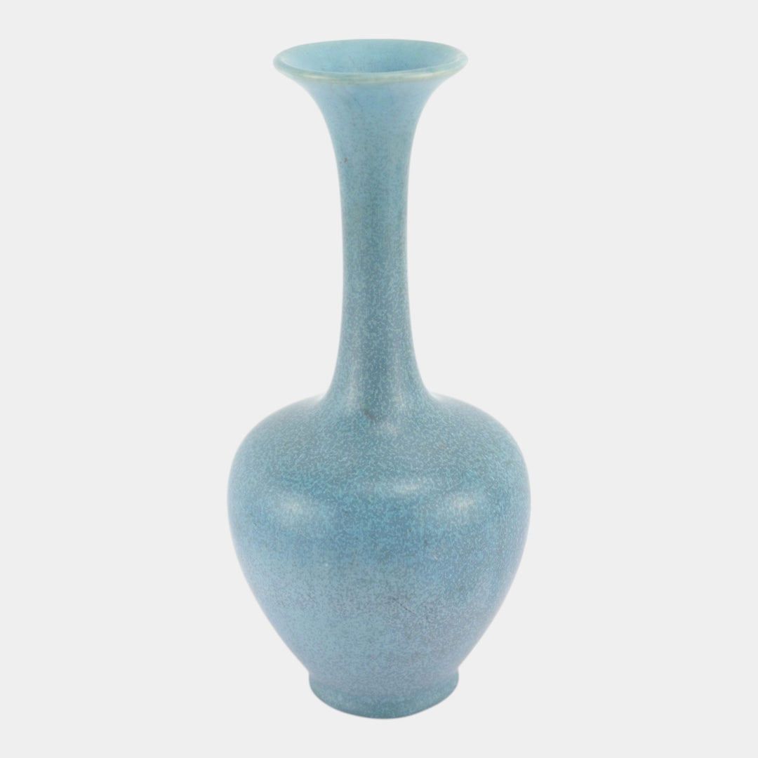 Rookwood 1946 Mid Century Modern Pottery Speckled Blue Ceramic Vase 778 - Just Art Pottery