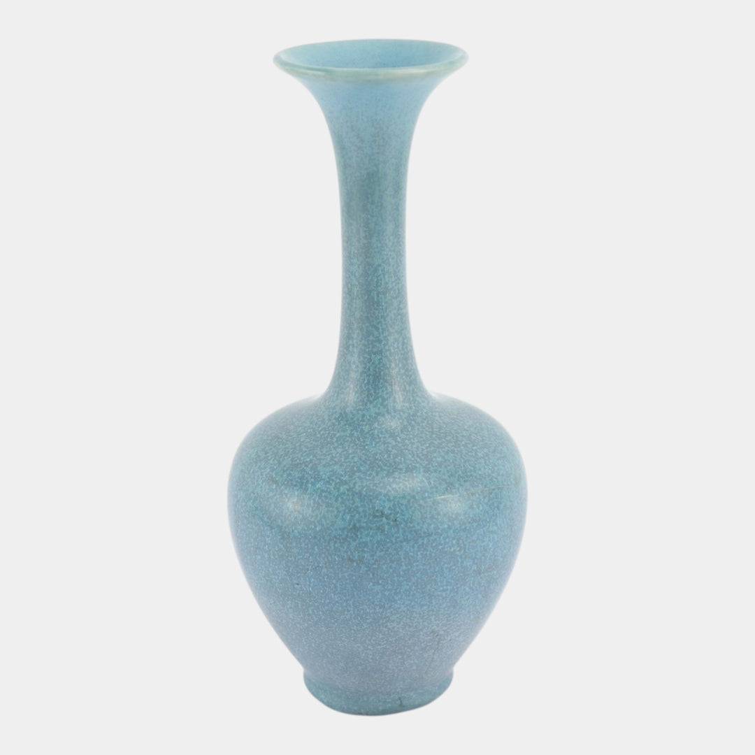 Rookwood 1956 Mid Century Modern Pottery Speckled Blue Ceramic Vase 778 - Just Art Pottery