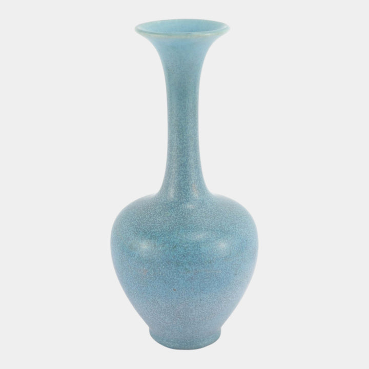 Rookwood 1956 Mid Century Modern Pottery Speckled Blue Ceramic Vase 778 - Just Art Pottery