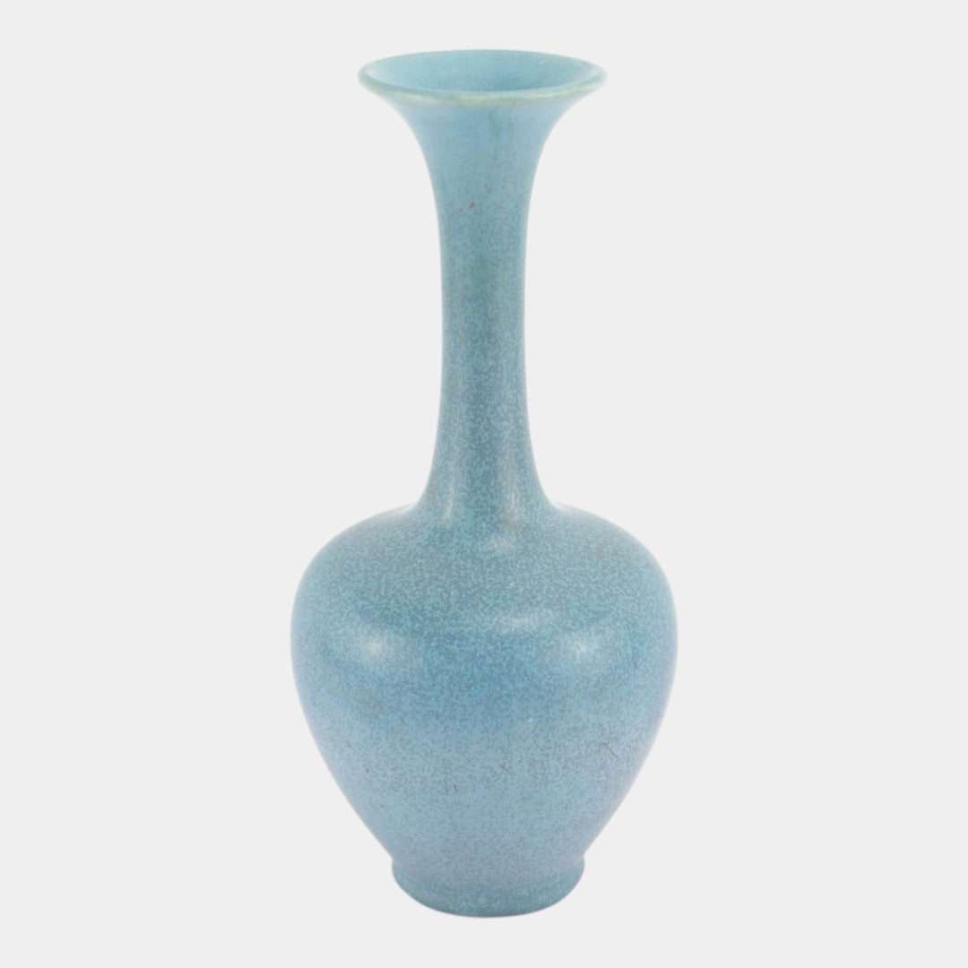 Rookwood 1956 Mid Century Modern Pottery Speckled Blue Ceramic Vase 778 - Just Art Pottery