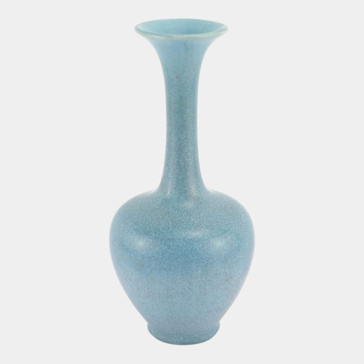 Rookwood 1956 Mid Century Modern Pottery Speckled Blue Ceramic Vase 778 - Just Art Pottery