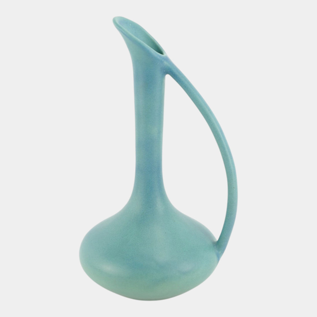 Van Briggle 1960s Vintage Arts And Crafts Pottery Turquoise Ceramic Ewer Pitcher - Just Art Pottery