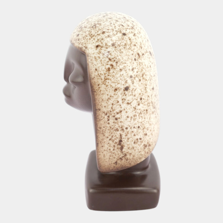 Howard Pierce Mid Century Modern Pottery Tribal Woman Modernist Ceramic Bust - Just Art Pottery