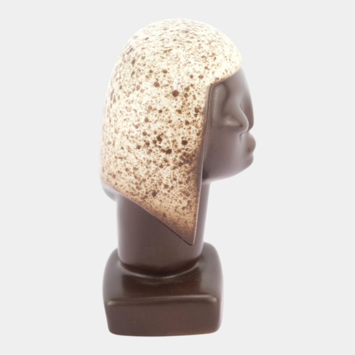 Howard Pierce Mid Century Modern Pottery Tribal Woman Modernist Ceramic Bust - Just Art Pottery