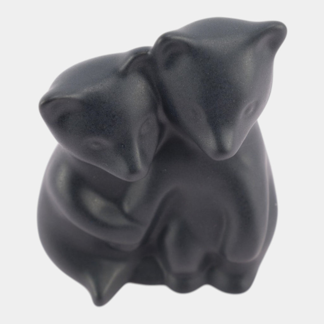 Pigeon Forge Tennessee 1998 Mid Century Modern Black Bear Cubs Ceramic Figurine - Just Art Pottery