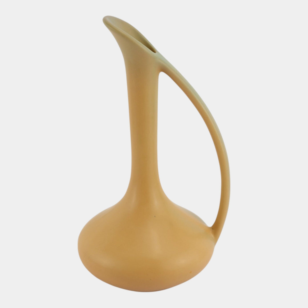 Van Briggle Art Pottery Tall Aspen Sunrise Yellow Mid Century Style Ewer - Just Art Pottery