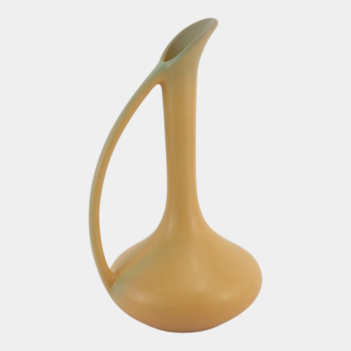 Van Briggle Art Pottery Tall Aspen Sunrise Yellow Mid Century Style Ewer - Just Art Pottery