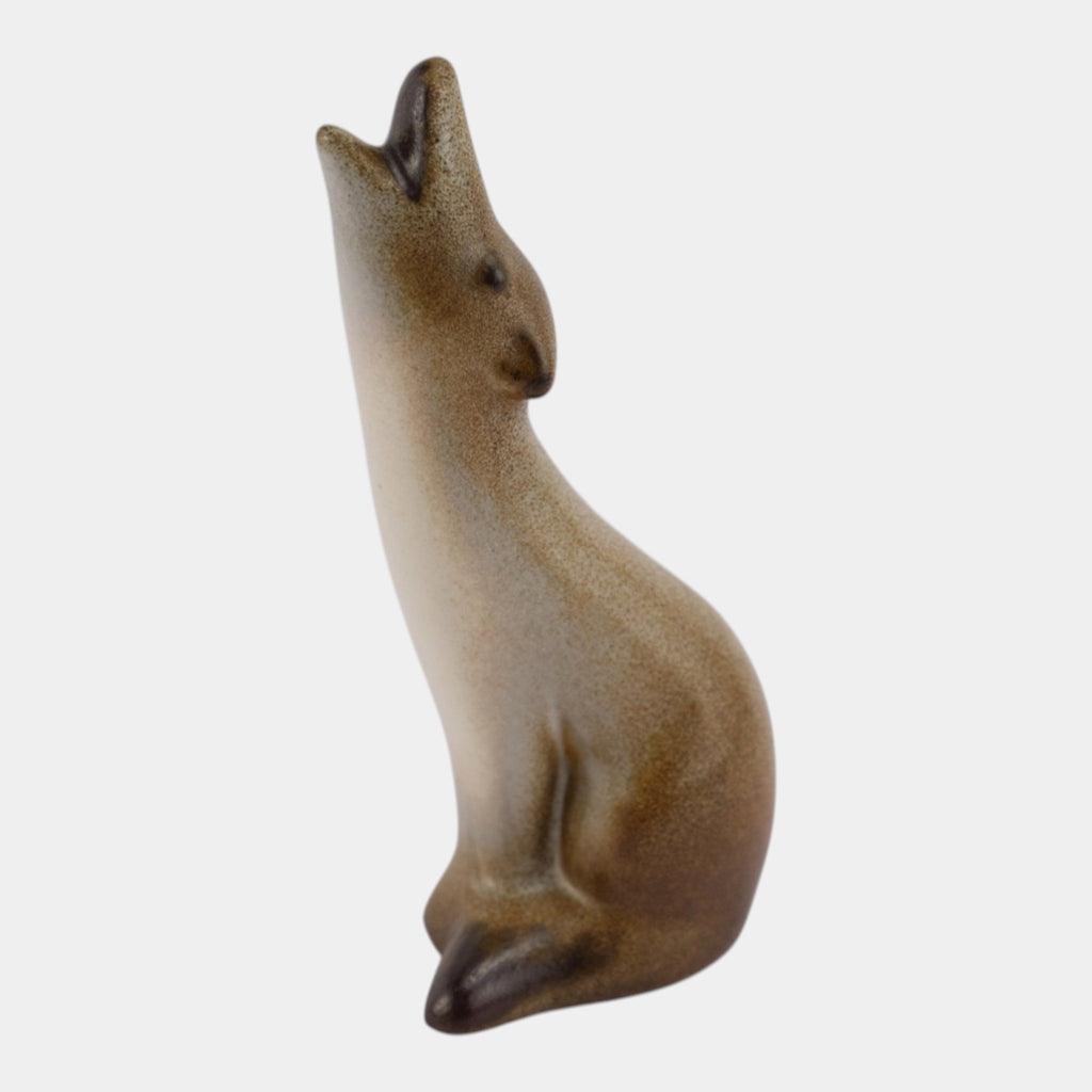 Howard Pierce Mid Century Modern Pottery Brown Ceramic Howling
