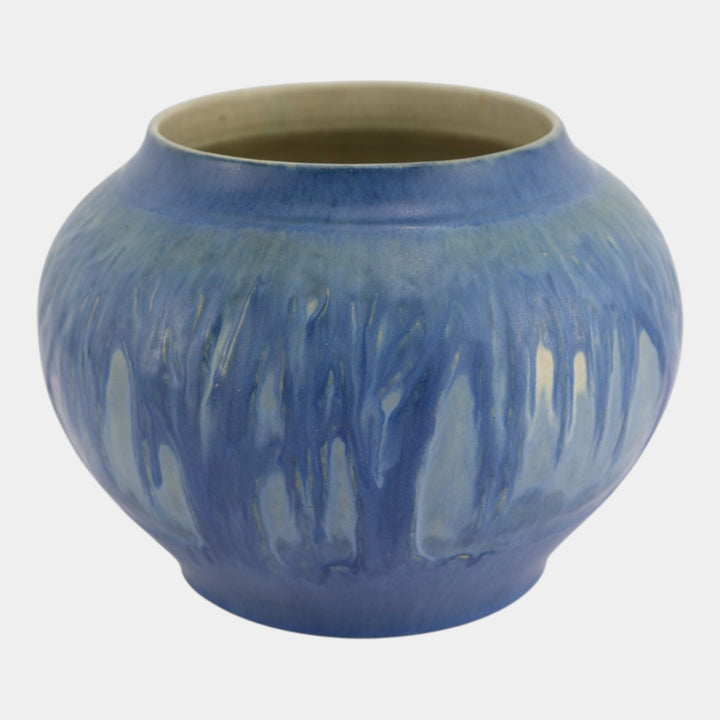 Newcomb College 1931 Vintage Arts and Crafts Pottery Blue Trees Moss Large Vase