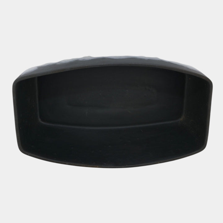 Rookwood Cirrus 1954 Vintage Mid Century Modern Pottery Black Ceramic Console Bowl 7064