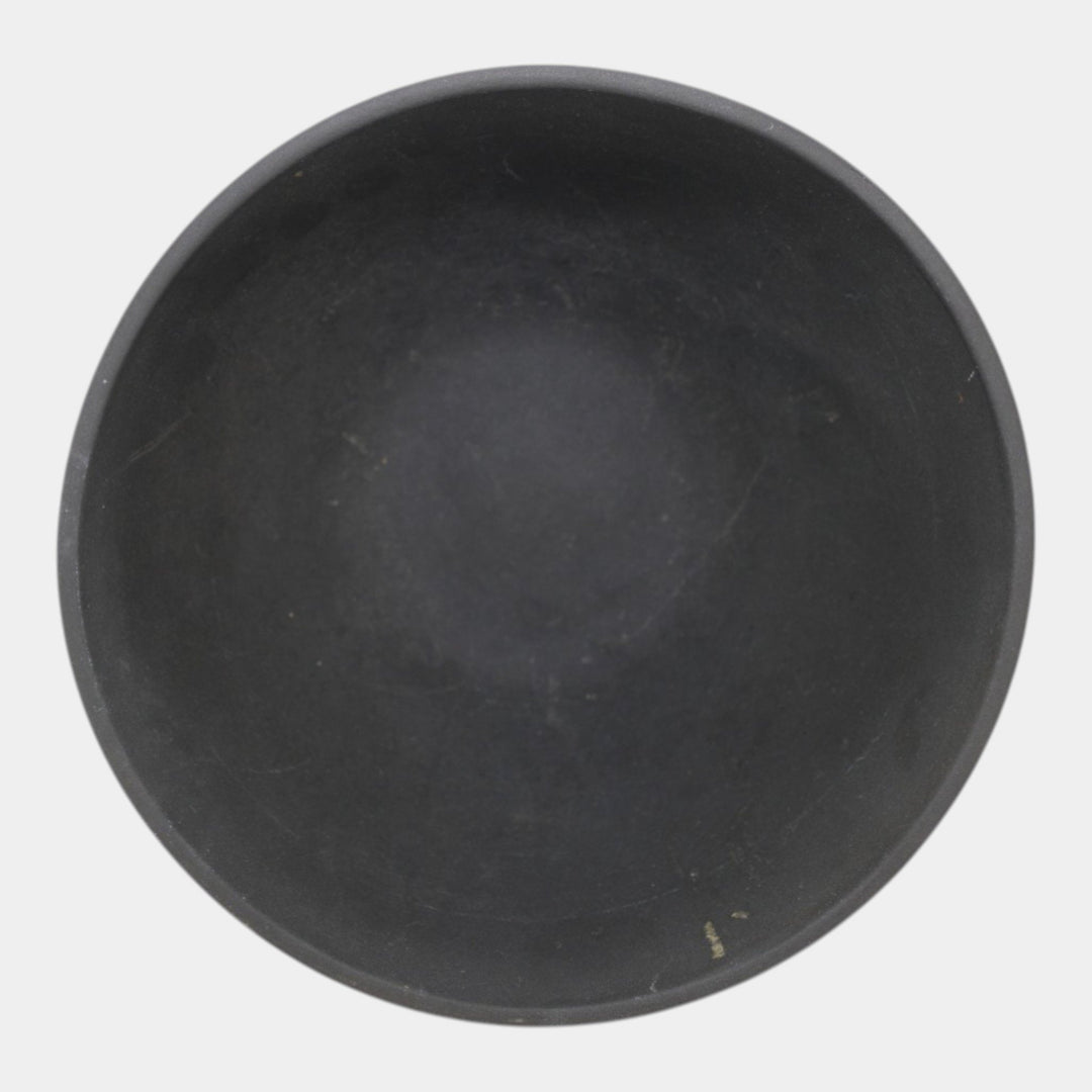 Rookwood Cirrus 1953 Vintage Mid Century Modern Pottery Black White Glazed Ceramic Bowl 7121
