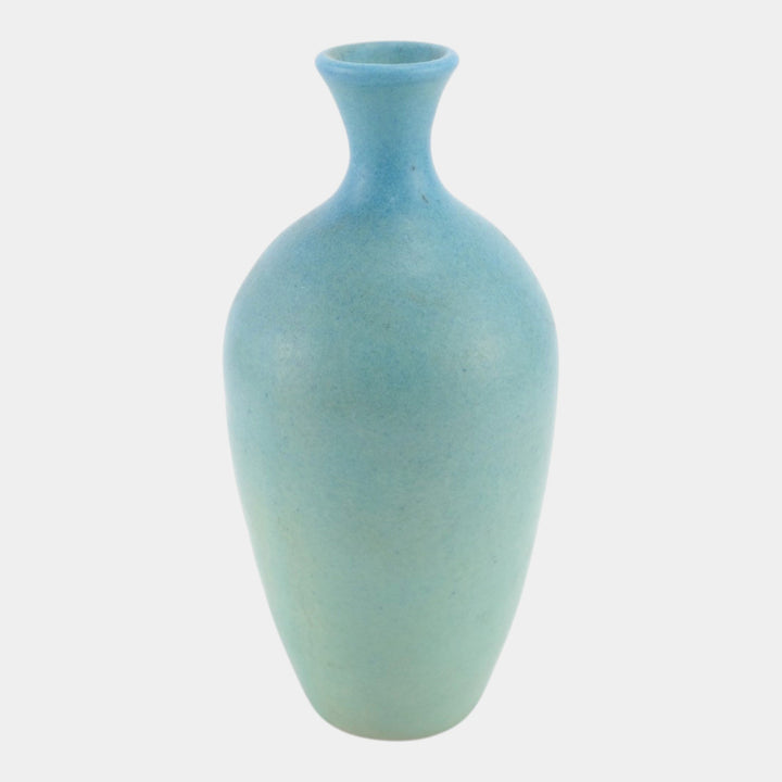 Van Briggle 1950s Mid Century Modern Original Pottery Blue Ceramic Vase - Just Art Pottery