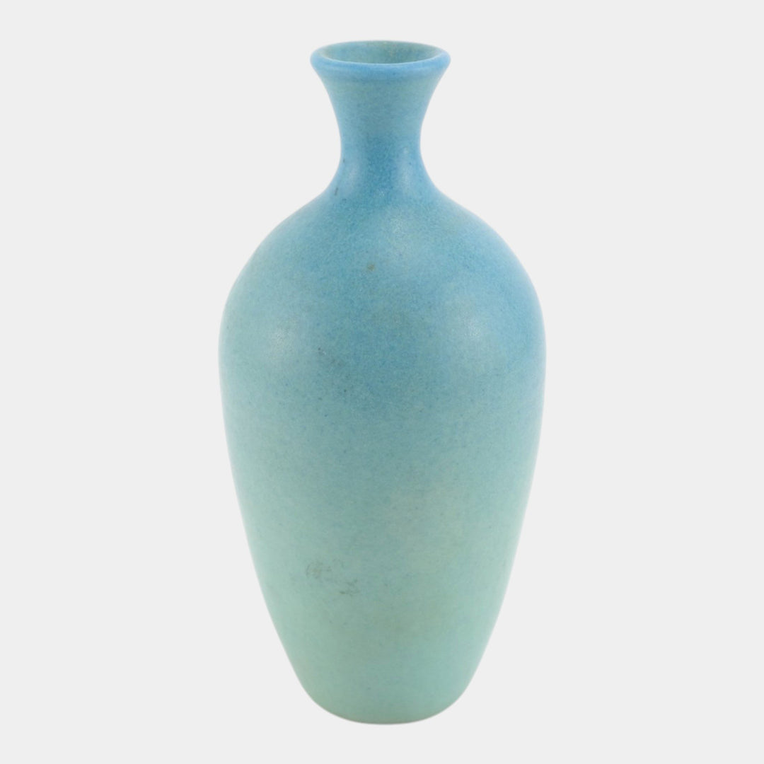 Van Briggle 1950s Mid Century Modern Original Pottery Blue Ceramic Vase - Just Art Pottery