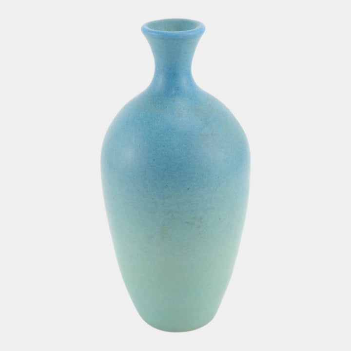 Van Briggle 1950s Mid Century Modern Original Pottery Blue Ceramic Vase - Just Art Pottery