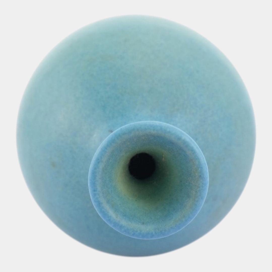Van Briggle 1950s Mid Century Modern Original Pottery Blue Ceramic Vase - Just Art Pottery