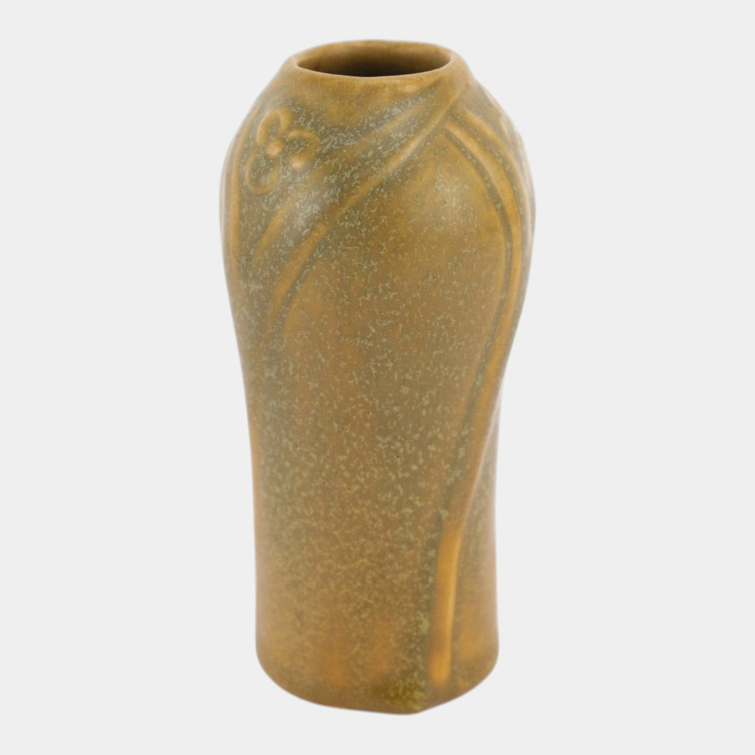 Van Briggle 1918 Vintage Arts And Crafts Pottery Golden Brown Ceramic Vase 833 - Just Art Pottery