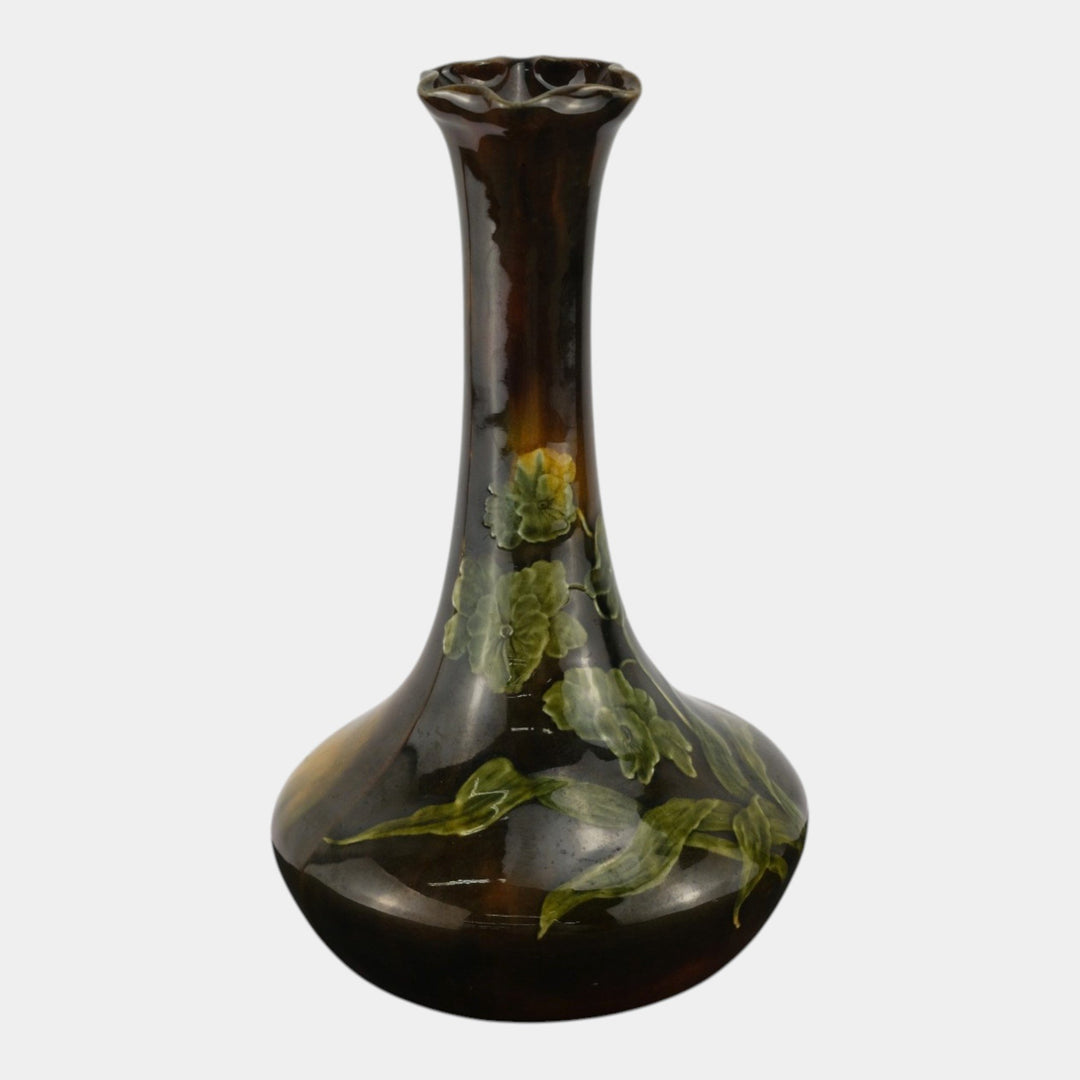 Stockton Rekston California 1897-1902 Art Pottery Standard Glaze Floral Vase - Just Art Pottery