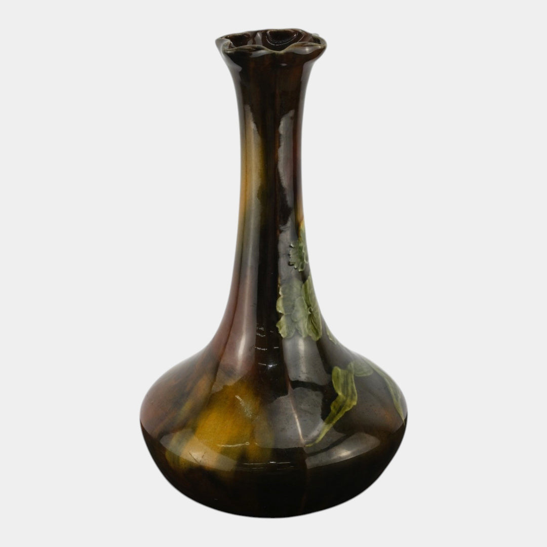 Stockton Rekston California 1897-1902 Art Pottery Standard Glaze Floral Vase - Just Art Pottery