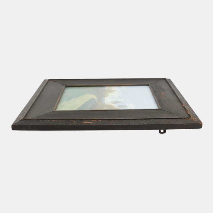 Rookwood 1915 Vintage Arts And Crafts Pottery Scenic Ceramic Framed Tile Schmidt - Just Art Pottery