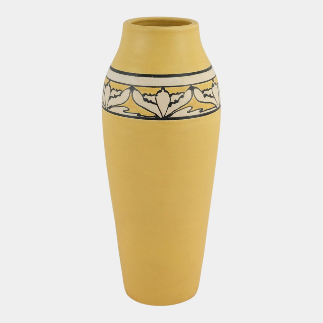 Ephraim Faience 1998 SEG Hand Made Pottery Desert Flower Yellow Ceramic Vase 842 - Just Art Pottery