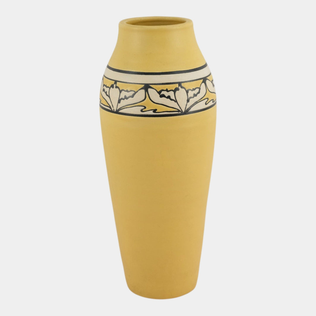 Ephraim Faience 1998 SEG Hand Made Pottery Desert Flower Yellow Ceramic Vase 842 - Just Art Pottery