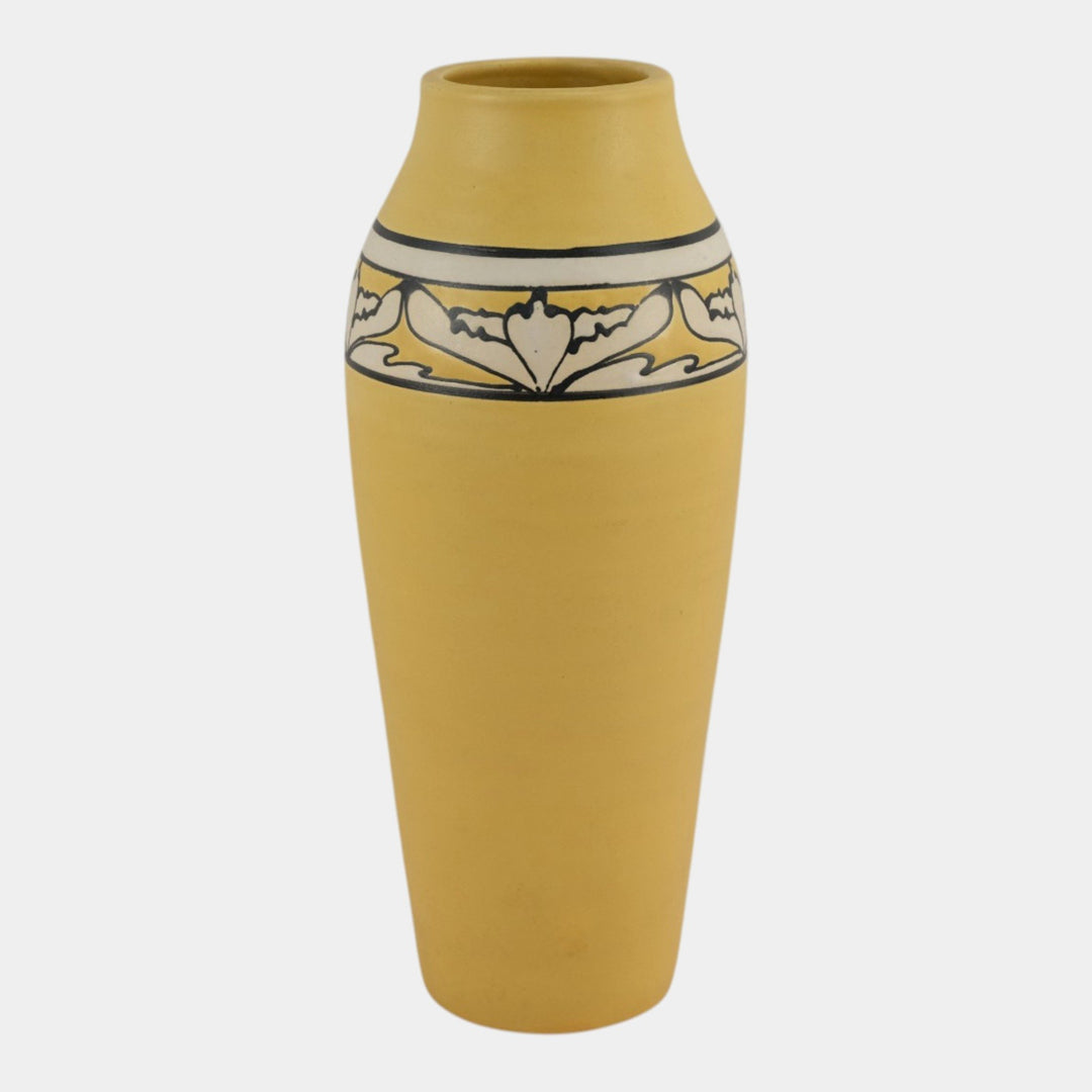 Ephraim Faience 1998 SEG Hand Made Pottery Desert Flower Yellow Ceramic Vase 842 - Just Art Pottery
