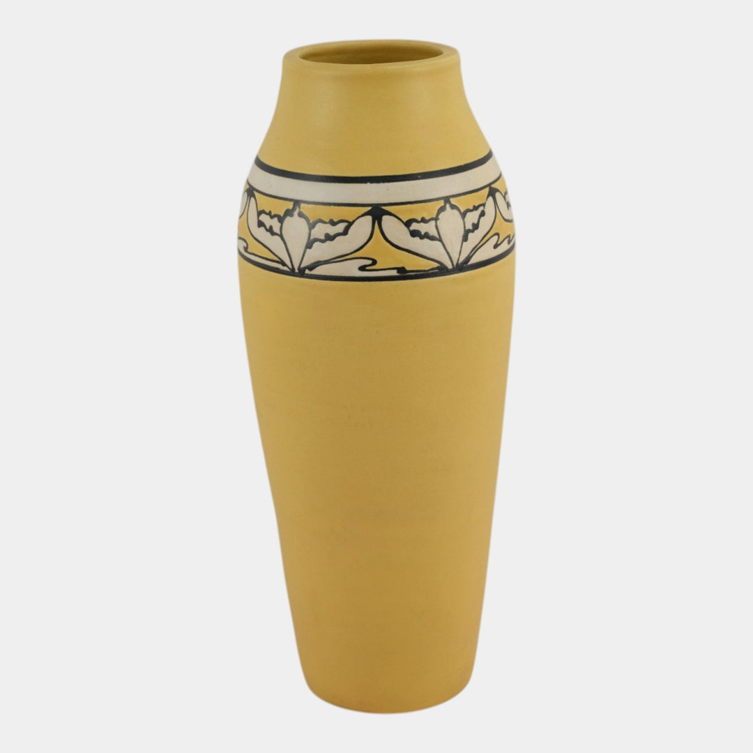 Ephraim Faience 1998 SEG Hand Made Pottery Desert Flower Yellow Ceramic Vase 842 - Just Art Pottery