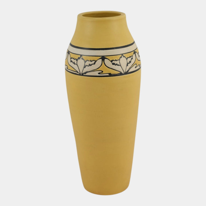 Ephraim Faience 1998 SEG Hand Made Pottery Desert Flower Yellow Ceramic Vase 842 - Just Art Pottery