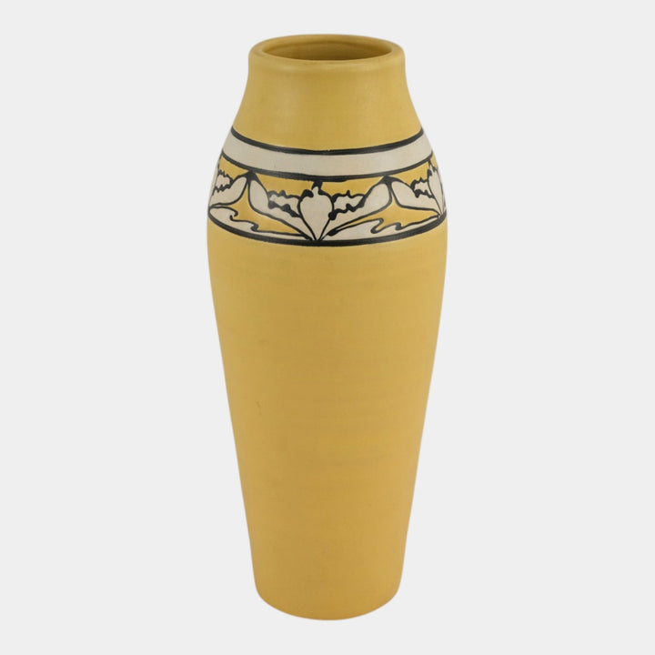 Ephraim Faience 1998 SEG Hand Made Pottery Desert Flower Yellow Ceramic Vase 842 - Just Art Pottery