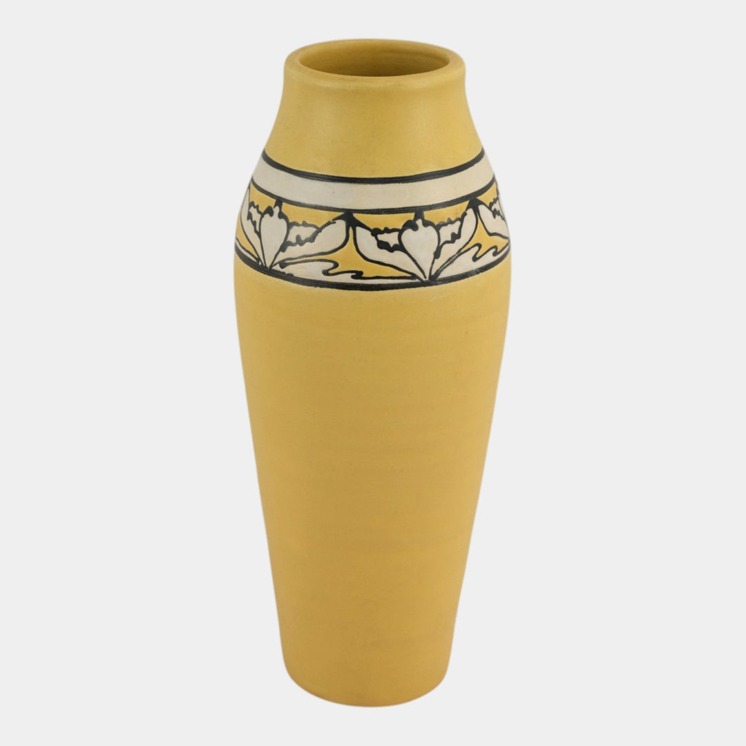 Ephraim Faience 1998 SEG Hand Made Pottery Desert Flower Yellow Ceramic Vase 842 - Just Art Pottery