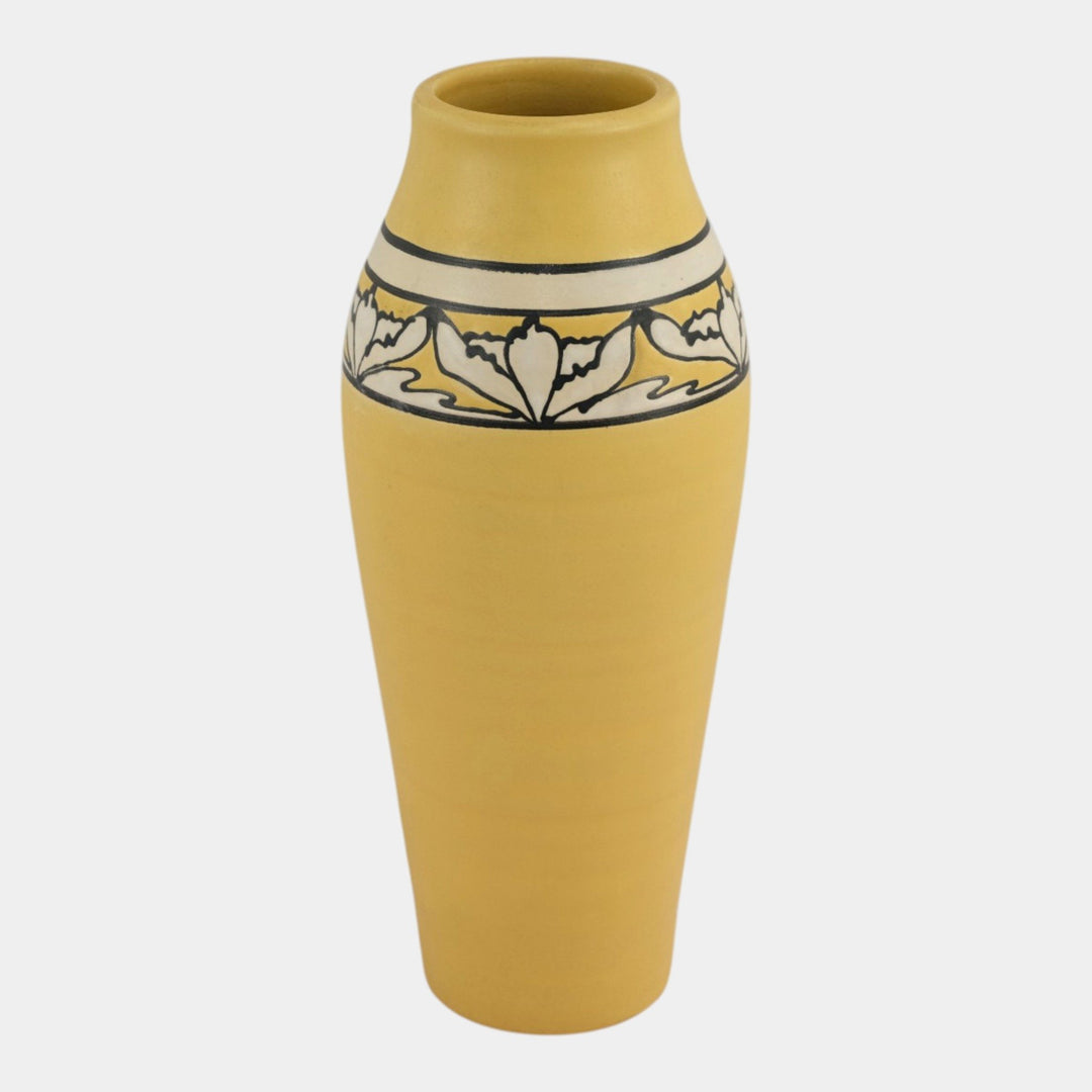Ephraim Faience 1998 SEG Hand Made Pottery Desert Flower Yellow Ceramic Vase 842 - Just Art Pottery