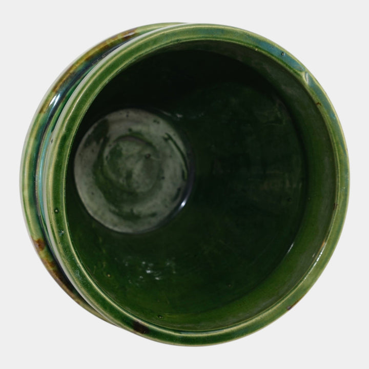 Brush McCoy Blended Majolica Art Deco Art Pottery G V Sunburst Design Planter - Just Art Pottery