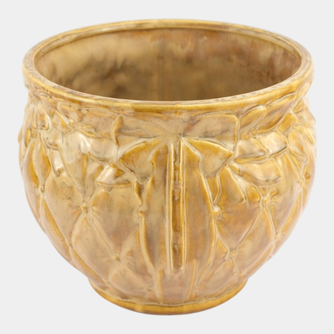McCoy Diamond Quilted Mid Century Modern Art Pottery Large Jardiniere Planter - Just Art Pottery