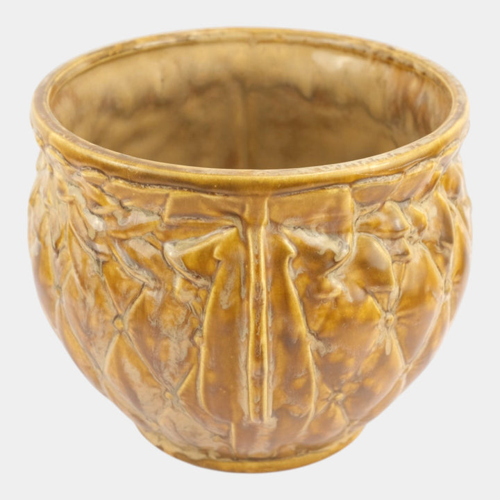 McCoy Diamond Quilted Mid Century Modern Art Pottery Large Jardiniere Planter - Just Art Pottery