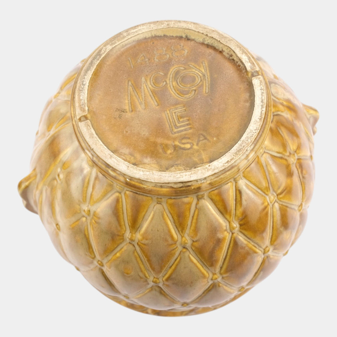 McCoy Diamond Quilted Mid Century Modern Art Pottery Large Jardiniere Planter - Just Art Pottery