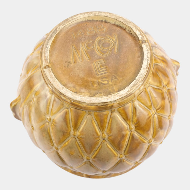 McCoy Diamond Quilted Mid Century Modern Art Pottery Large Jardiniere Planter - Just Art Pottery