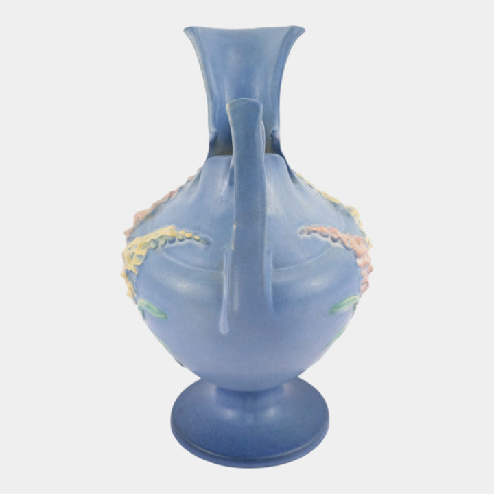 Roseville Foxglove Blue 1942 Mid Century Modern Pottery Ceramic Ewer 5-10 - Just Art Pottery