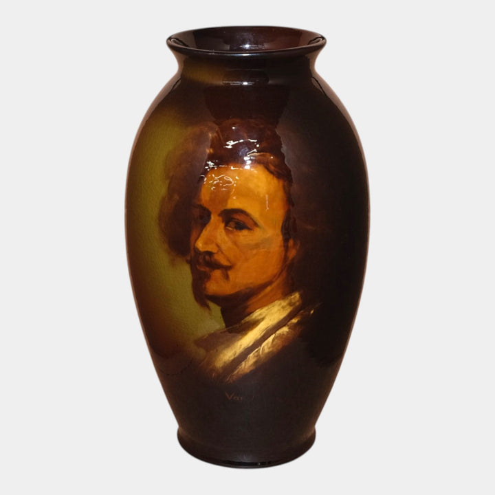 Roseville Rozane Early 1900s Art Pottery Standard Glaze Van Dyck Portrait Vase - Just Art Pottery