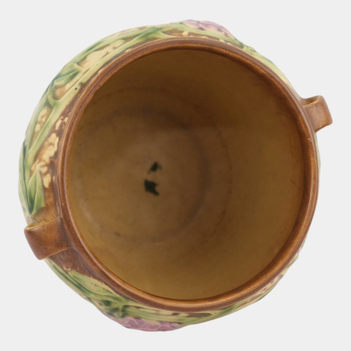 Roseville Wisteria Tan 1933 Vintage Art Pottery Ceramic Jardiniere Planter 628-5 - Just Art Pottery