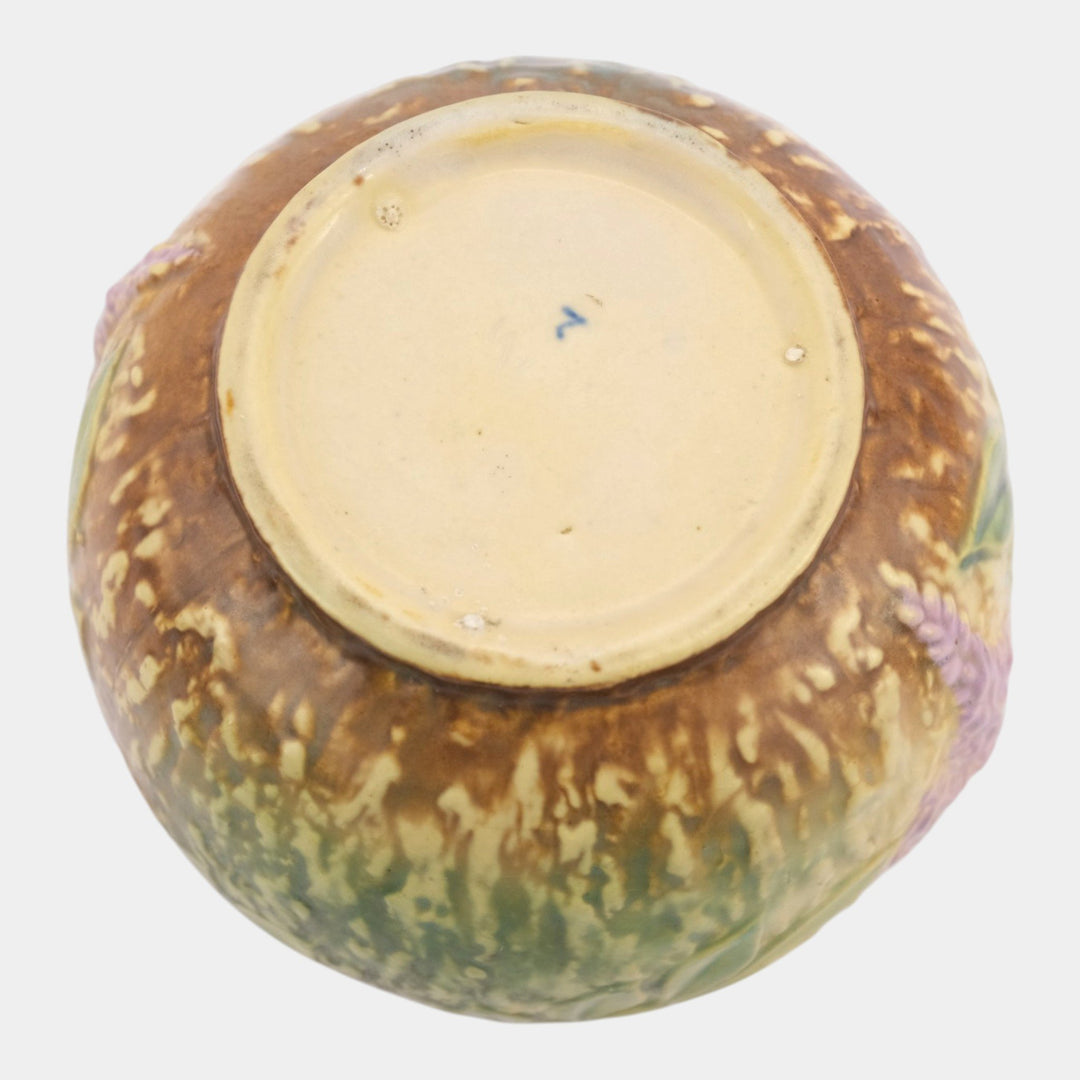 Roseville Wisteria Tan 1933 Vintage Art Pottery Ceramic Jardiniere Planter 628-5 - Just Art Pottery