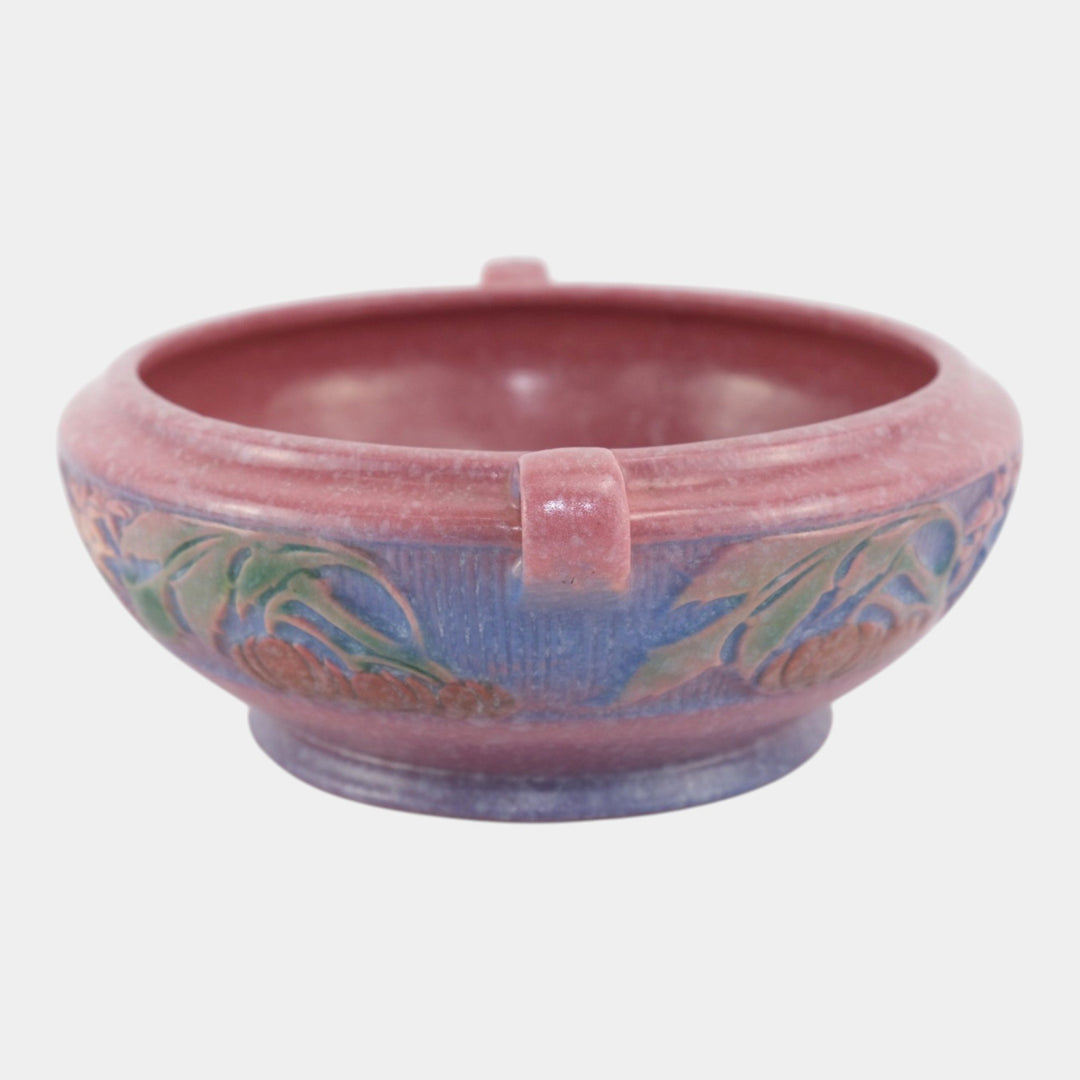 Roseville Baneda Pink 1932 Vintage Arts and Crafts Pottery Ceramic Bowl 232-6 - Just Art Pottery