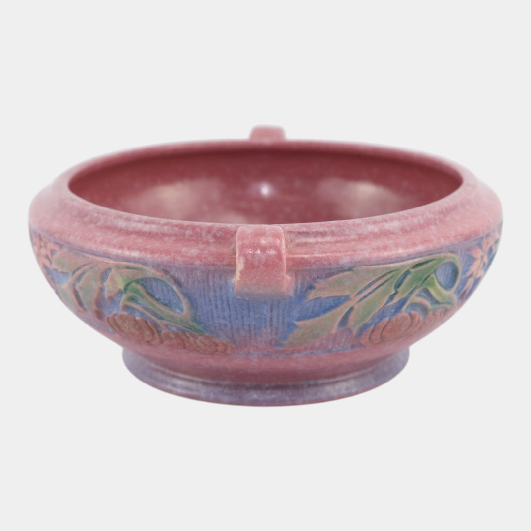 Roseville Baneda Pink 1932 Vintage Arts and Crafts Pottery Ceramic Bowl 232-6 - Just Art Pottery